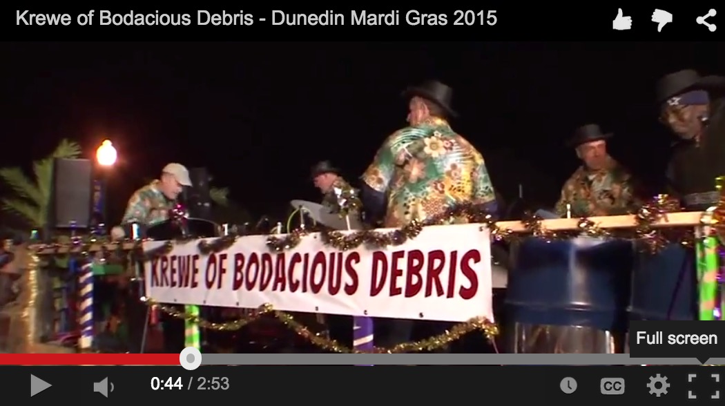 Dunedin Mardi Gras Steelband at 2015 Parade