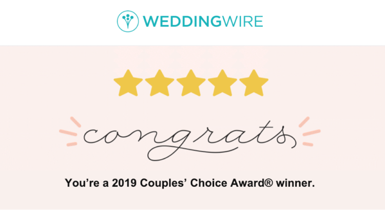 2019 WeddingWire Couple's Choice Award!